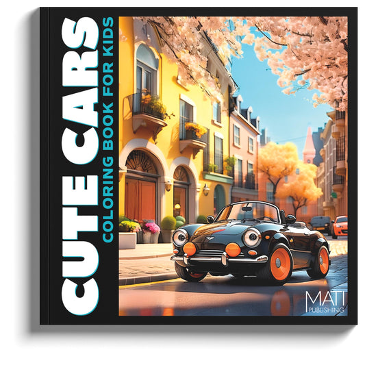 Cute Cars — cars & trucks coloring book for kids ages 4–8 | MATI Publishing