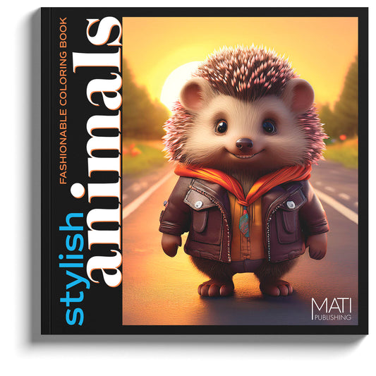 Stylish Animals cover – animals in stylish outfits coloring book for ages 4–8 | MATI Publishing